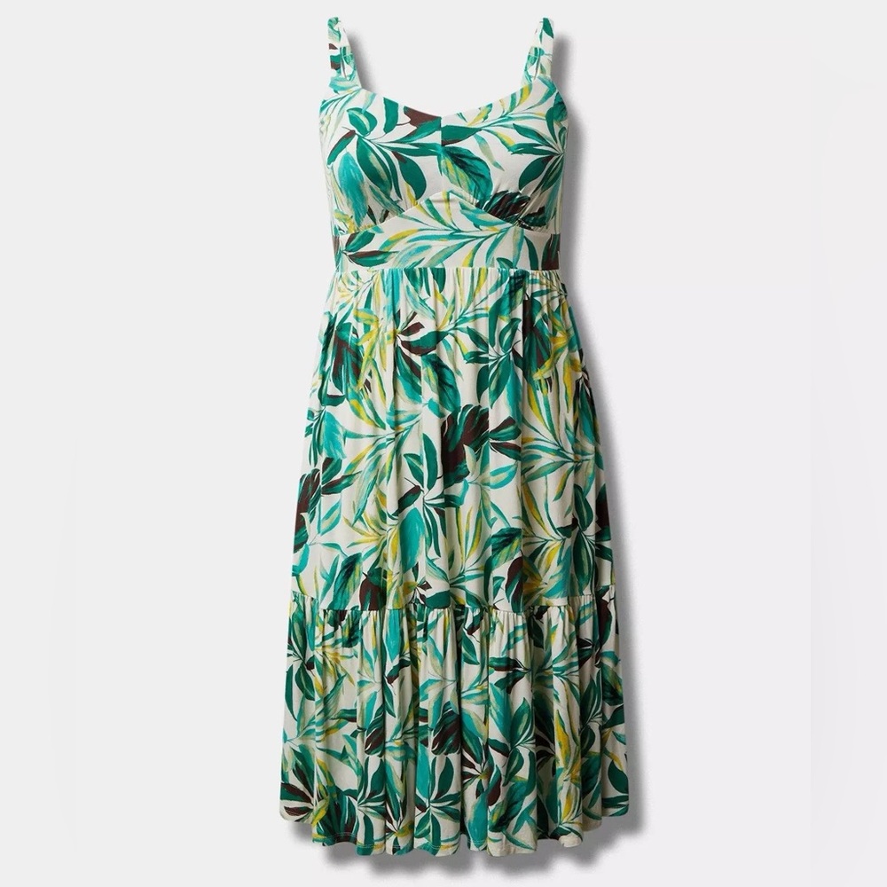 NWT Torrid Super Soft Tropical Print Midi Dress - Torrid Size 3 (22-24, 3X) - Picture 2 of 16